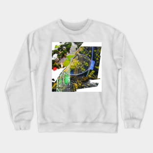 the landscape ecopop collage in city nature Crewneck Sweatshirt